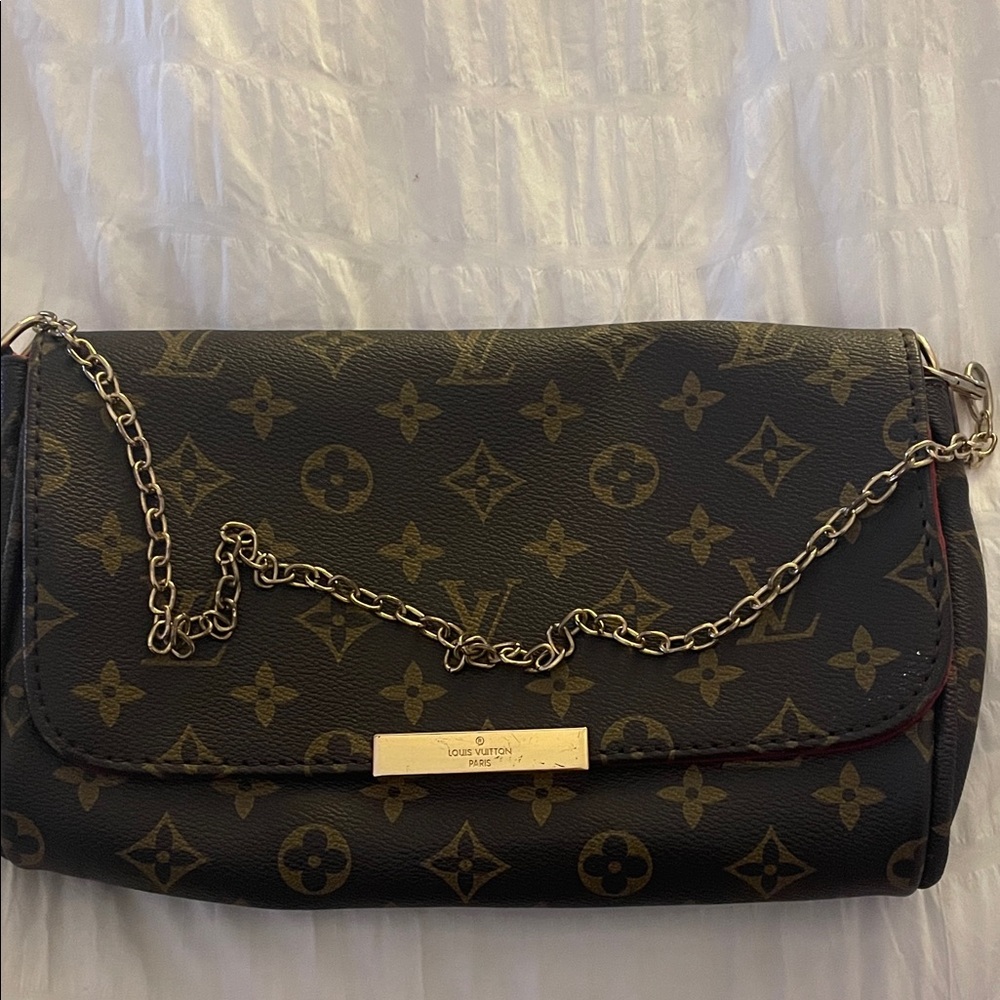Louis Vuitton Monogram Black and Brown Clutch